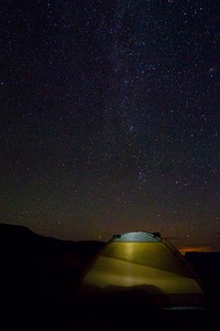 Campsite along the White Rim Road. Original public domain image from Flickr