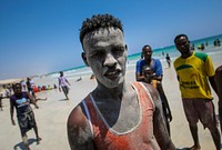 A Somali youth stands on Lido Beach 09 November 2012 in the Abdul-Aziz district of the Somali capital Mogadishu.