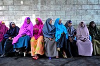 Members of the business community in Kismayo attend a meeting with foreign journalists to discuss the recent liberation of the city by al-Shabab and the future of the region's charcoal industry. AU-UN IST PHOTO / TOBIN JONES. Original public domain image from Flickr