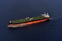 The oil tanker Maran Castor is under way in the Arabian Sea Dec. 11, 2012, during exercise Lucky Mariner 13.
