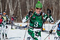 Vermont Army National Guard Spc. Wynn Roberts, competes in the patrol race during the Chief National Guard Biathlon 2013 Feb. 27, 2013, at Camp Ripley, Minn. More than 400 members of the National Guard across 31 states competed in and supported the biathlon.