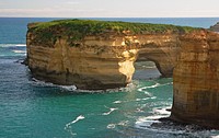 Loch Ard Gorge. Aust.The Loch Ard Gorge is part of Port Campbell National Park, Victoria, Australia, about three minutes' drive west of The Twelve Apostles. Original public domain image from Flickr