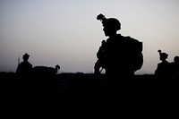 U.S. Marines with Fox Company, 2nd Battalion, 8th Marine Regiment (2/8 Marines), Regimental Combat Team 7 conduct a mission rehearsal at Camp Leatherneck in Helmand province, Afghanistan, May 21, 2013.