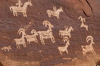 Wolfe Ranch Rock Art. Original public domain image from Flickr