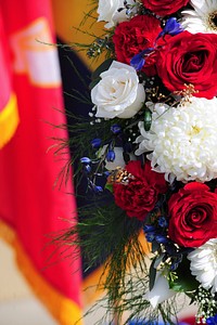 Beautiful roses wreath for Veterans Day. Original public domain image from Flickr