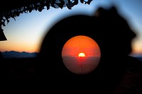 A view from Observation Post Athens in Helmand province, Afghanistan, as the sun sets Nov. 28, 2013.