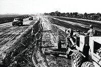 USAID in Indonesia: Dye AID in Indonesia. Road construction. U.S. National Archives. Original public domain image from Flickr