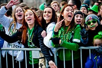 Military service members take part in Saint Patrick's Day ParadeSt. Patrick's Day parade in downtown Chicago, March 15. (U.S. Army Reserve photo by Sgt. 1st Class Michel Sauret). Original public domain image from Flickr