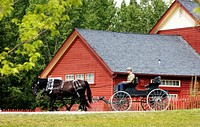 The buggy ride, Calgary.Heritage Park Historical Village is a historical park located in Calgary, Alberta. The park is located on 127 acres of parkland on the banks of the Glenmore Reservoir, along the city's southwestern edge. Original public domain image from Flickr
