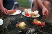 Hungarian barbecue feast, food photo. Free public domain CC0 image.