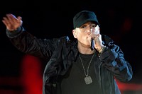 Eminem performs during The Concert for Valor in Washington, D.C. Nov. 11, 2014. Original public domain image from Flickr