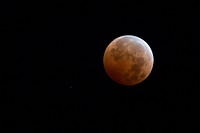 "Blood Moon" and the planet Uranus over Mammoth Hot Springs. Original public domain image from Flickr