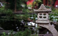 Stone lantern in a Japanese garden. Free public domain CC0 photo.