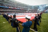 Military service members honored during Chicago bears game(U.S. Army photo by Sgt. 1st Class Michel Sauret). Original public domain image from Flickr