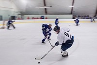 NEW LONDON, Conn. -- The U.S. Coast Guard Academy competes in the Service Leaders of Tomorrow Hockey Tournament Jan. 9, 2015 at Connecticut College's Dayton Arena. The U.S. Naval Academy, the U.S. Military Academy, and the U.S. Merchant Marine Academy also participated in the games and events. U.S. Coast Guard photo by Petty Officer 2nd Class Cory J. Mendenhall. Original public domain image from Flickr