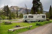 Pebble Creek Campground site by Neal Herbert. Original public domain image from Flickr