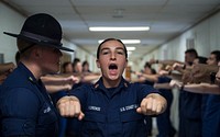 NEW LONDON, Conn. -- Company Commanders from U.S. Coast Guard Training Center Cape May train second-class cadets May 12, 2015 at the U.S. Coast Guard Academy prior to the cadets becoming cadre members who will train the incoming fourth-class cadets during swab summer. U.S. Coast Guard photo by Petty Officer 2nd Class Cory J. Mendenhall. Original public domain image from Flickr
