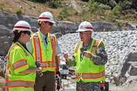 Corps' deputy commanding general tours Folsom spillway project