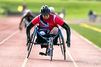 United Kingdom&rsquo;s Gareth Golightly races a wheelchair during the 2015 Department of Defense Warrior Games at Marine Corps Base Quantico, Va. June 28, 2015. Original public domain image from <a href="https://www.flickr.com/photos/dodnewsfeatures/18617798624/" target="_blank">Flickr</a>