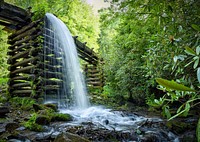 Mills spillway waterfall. Free public domain CC0 image.