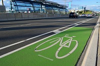 Bicycle lane. Free public domain CC0 photo.