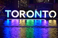 3D TORONTO sign in Nathan Phillips Square.
