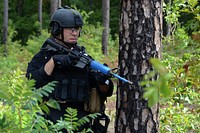 The South Carolina Air National Guard hosted an active shooter exercise combined with the Richland County Sheriff’s Department at McEntire Joint National Guard Base, Eastover, S.C., Aug. 20, 2015.