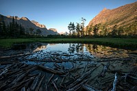 Ponds near Saint Mary Lake Sunrise. Original public domain image from Flickr