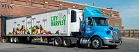 One of the 20 refrigerated City Harvest trucks that moves food to and from their food rescue facility in Long Island City, N.Y., on Wednesday, September 16, 2015. City Harvest rescues excess food using a fleet of trucks, three cargo bikes, over 150 full-time employees, and more than 8,000 volunteers. In fiscal year 2015, they will collect 50 million pounds of food, greater than the total amount of food collected in its first 14 years combined. Seventy-five percent of this total will be comprised of nutrient dense foods, including fresh produce, meat and dairy. USDA Photo by Lance Cheung. Original public domain image from Flickr