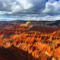 Red Rocks from Cedar Breaks overlooking the Dixie National Forest. Original public domain image from Flickr