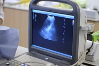 Ultrasound screen monitor for medical science workshop in hospital. Original public domain image from Flickr
