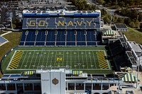 Go navy bleachers stadium. Original public domain image from Flickr