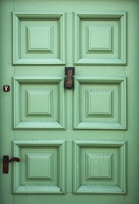 Green door.