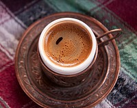 Black coffee with coffee crema. Free public domain CC0 image