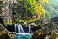 Beautiful waterfall in China. Free public domain CC0 image.