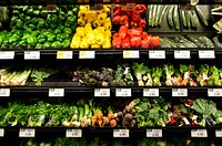 Vegetables in a supermarket.