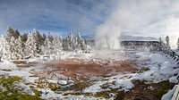 Winter at Fountain Paint Pot. Original public domain image from Flickr