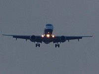 Airplane flying in the sky. Free public domain CC0 photo.