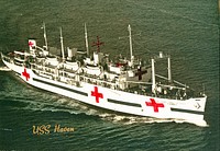 USS Haven. "The Great White Angel, January 5th, 1952" [hospital ship; Korean War] Part of a triptych by Morper Ship Pictures. Coyle Collection. Original public domain image from Flickr