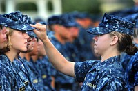 Plebe Summer Drill Practice On Worden Field US Naval Academy Annapolis MD, Class of 2016. Original public domain image from Flickr