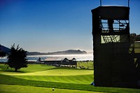 Golf course at the Pebble Beach. Original public domain image from Flickr