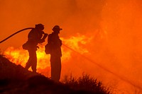Thomas Fire, Ventura, CA, Los Padres NF, 2017. Original public domain image from <a href="https://www.flickr.com/photos/usforestservice/25268190838/" target="_blank" rel="noopener noreferrer nofollow">Flickr</a>