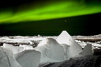 The Northern Lights can be seen above Ice Camp Sargo during Ice Exercise (ICEX) 2016 at the Arctic Circle on March 15, 2016.