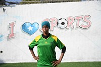 Golden Girls Football Club player during a training session in Mogadishu, Somalia on February 18, 2017.