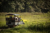 Safari jeep tour in Kumrose Community Forest, Kumrose, Nepal, November 2017.