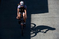 Army Sgt. Carmalina Rowe rides a bicycle on the 2016 Department of Defense Warrior Games cycling course at the U.S. Military Academy in West Point, N.Y. June 18, 2016. (Department of Defense photo by EJ Hersom). Original public domain image from Flickr