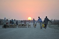 Two young boys carrying water walk down a road, Somalia. Original public domain image from <a href="https://www.flickr.com/photos/au_unistphotostream/27447003001/" target="_blank">Flickr</a>