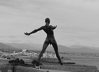 Dancer statue in Antibes, France.  Free public domain CC0 photo.