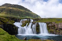 Kirkjufellsfoss Waterfall in Iceland. Free public domain CC0 image.