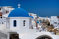 Santorini houses. Free public domain CC0 photo.